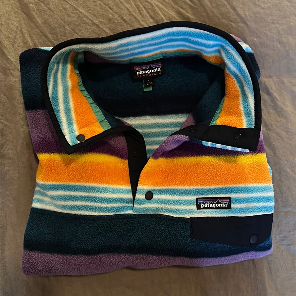 RARE SYNCHILLA Patagonia - Colorful Fleece Synchilla Pullover (Limited Edition)